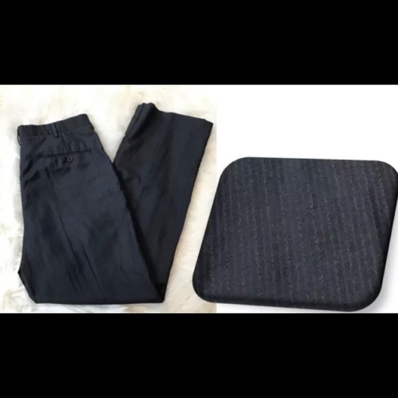 Studio New York by Henry Grethel Mens Gray & Blue Pin Stripe Dress Pants 36X32. - Picture 1 of 10